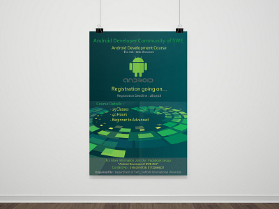 Android Training Poster Design design graphic design illustration poster typography