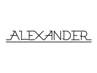 Alexander rough logo hand drawn vectors logo typography
