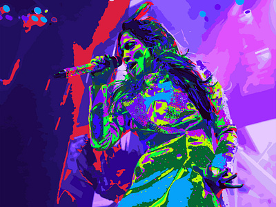 JLO abstract ai colors illustraion vector