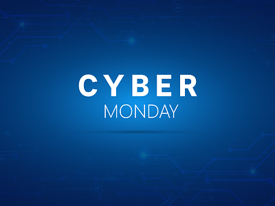 Cyber Monday Banner Design banner blue blue background cyber monday illustration typography design