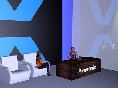 Talk Show Panasonic 3d design animation augmentedreality intorior design modeling talk show