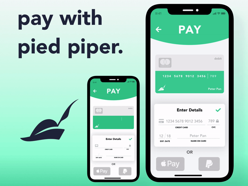 Pay with Pied Piper 002 app checkout credit card credit card checkout daily ui 002 dailyui dailyui 002 debut payment ui ux
