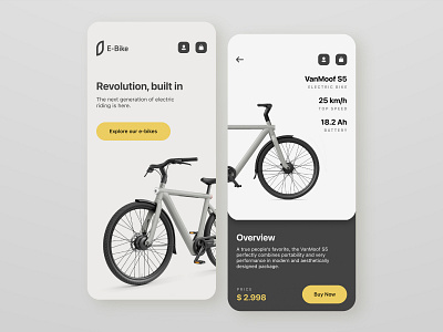 E-Bike Rental App Design Concept app bike branding design e bike rental ui ux