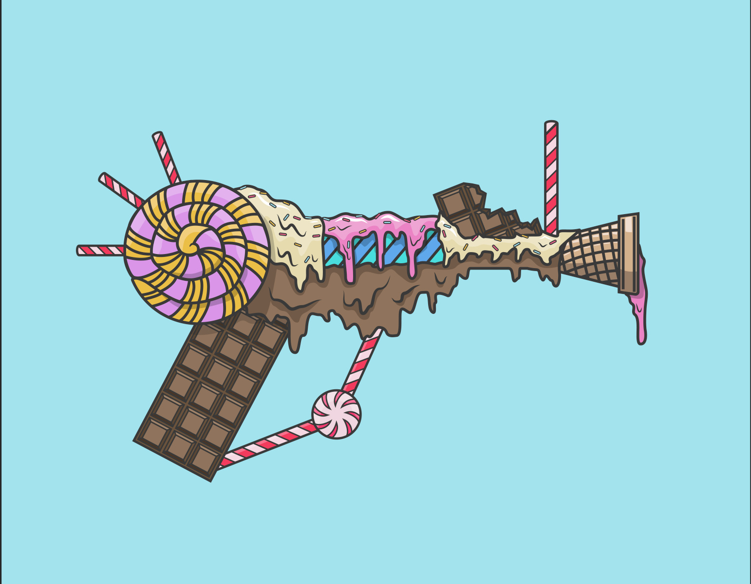ice cream raygun 01 01 by Travis Leonard on Dribbble