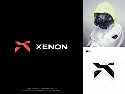 Logo concept design - xenon, aggression, cyber, tech