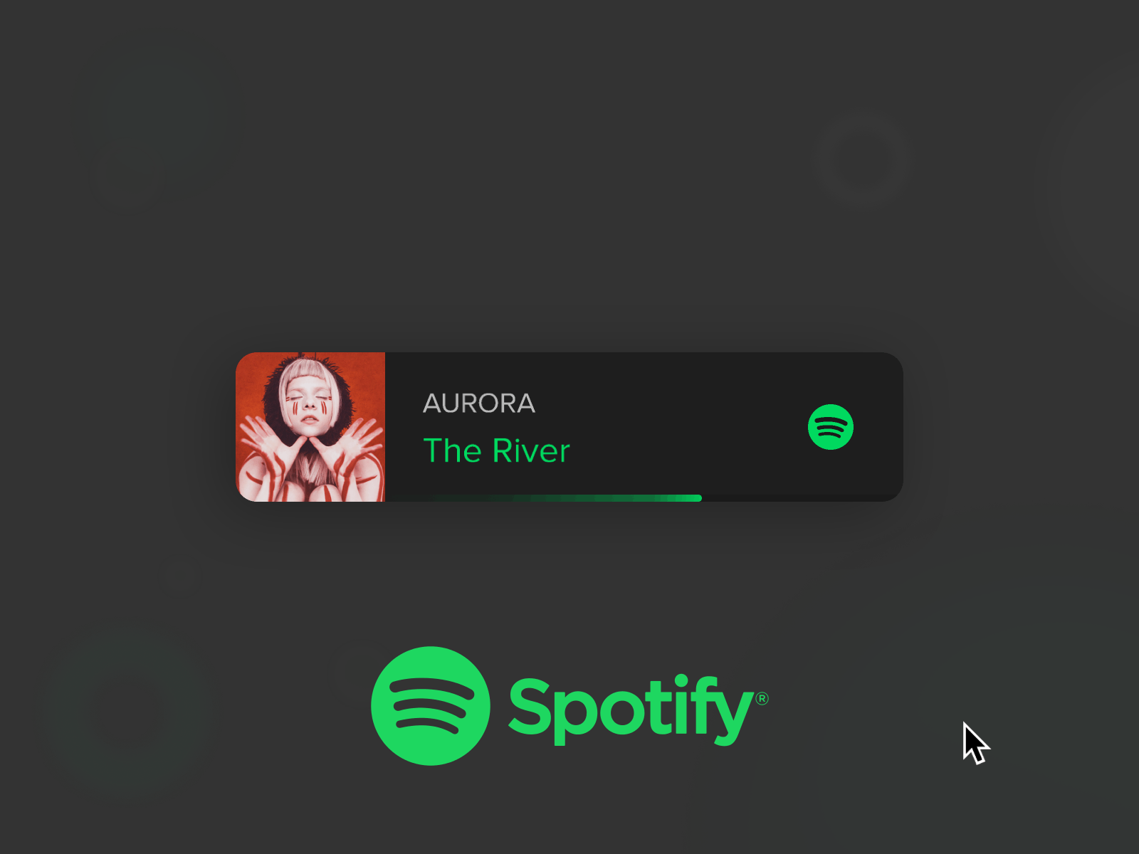 Spotify Widget - Animation of music player for desktop activemedia animated gif animation animation design button animation desktop gif music music player player principle sound spotify ui ux widget