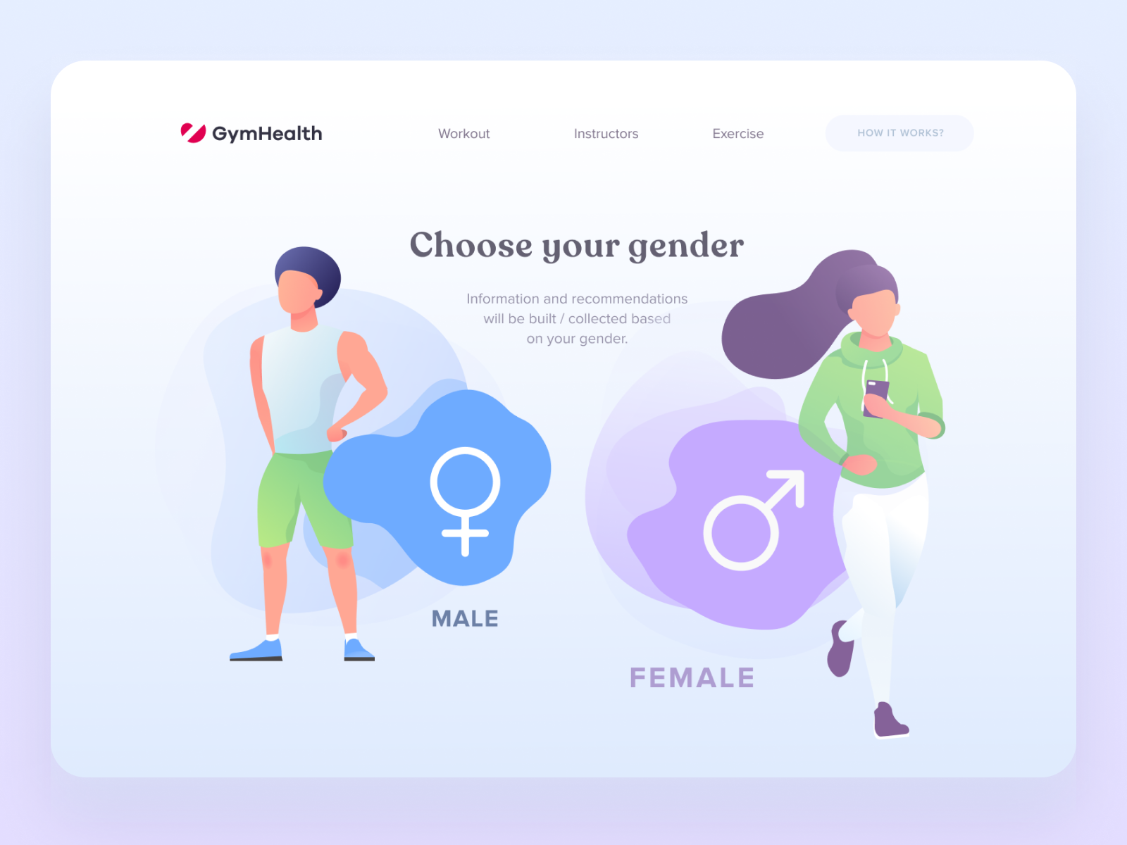 Gender Selection Interface With Illustrations By Anton Milyaev On Dribbble 0397