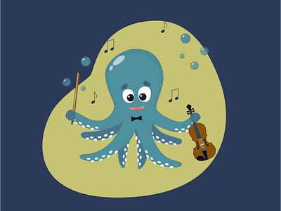 Octopus&violin octopus violin