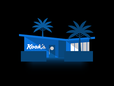 Kook's Aloha Lounge - Building Illustration branding design flat illustration illustrator logo minimal vector