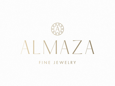 Almaza Fine Jewelry Brand Identity branding design jewelry logo logotype luxury minimal typography vector wordmark