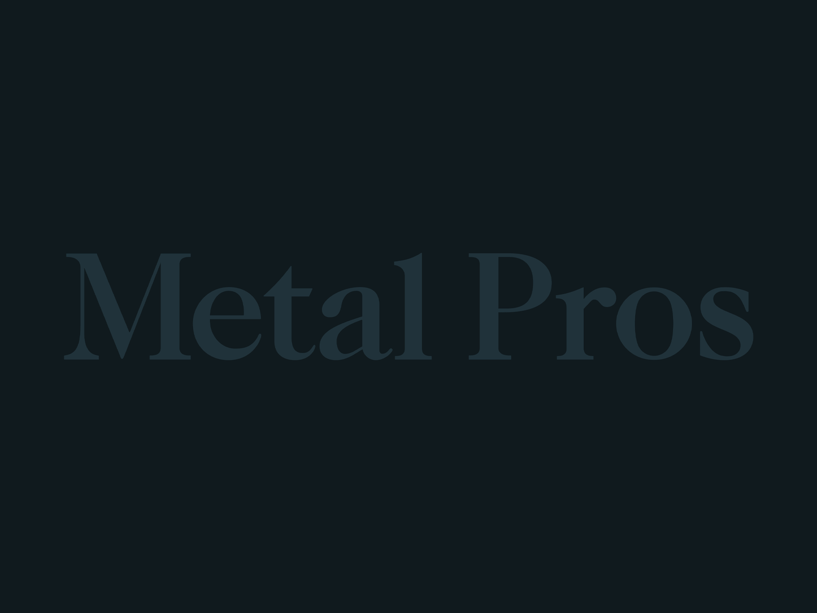 Metal Pros Logotype branding custom type design graphic design identity industrial logo logotype metal minimal stencil typography utility vector