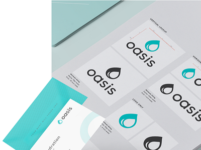 Oasis Hydration | Branding branding branding guidelines business card business card design business cards design illustration logo typography