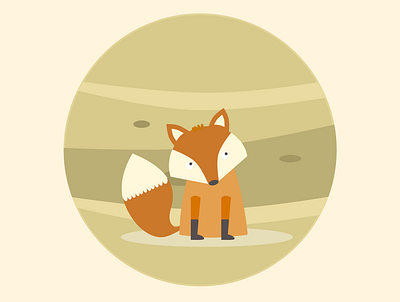 A Lonely Fox animal fox illustration illustration vector