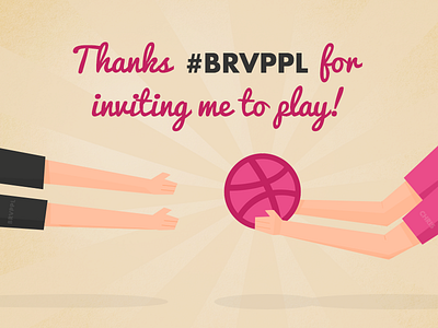 Thank You Guys! ball brvppl hands invite play thanks