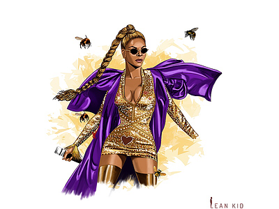 Bee-utiful beyonce digitalillustration leankid ontheruntour queenbey