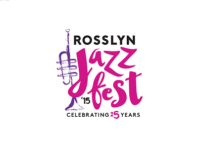 Rossyln Jazz Fest branding combination mark design fest hand lettering jazz jazz fest graphic design logo logo design mark typography