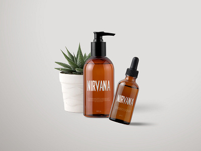 Nirvana bottle bottle design branding clean cosmetic creative design designinspiration icon inspiration logo logo design madebyvp minimal modern packagedesign packaging packaging design photoshop texture