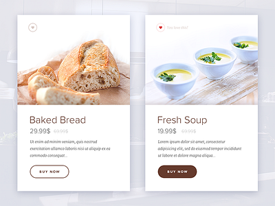 Product Card clean food fresh modern product ui