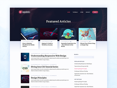 Dots - Home Page blog clean freelance magazine modern template ui