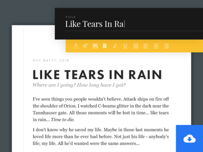 Free PSD: Text Editor UI
