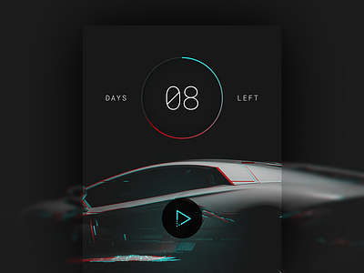 Countdown Timer - Daily UI - #014 3d effect anaglyph countdown daily interface timer ui user interface web