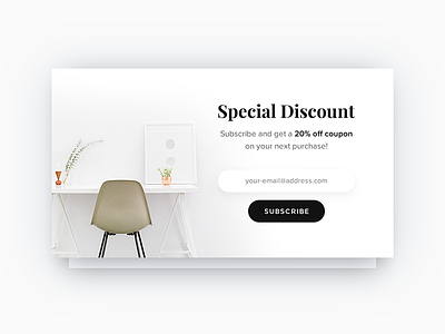 Pop-Up / Overlay - Daily UI - #016 daily discount email email campaign interface overlay popup subscribe ui ux