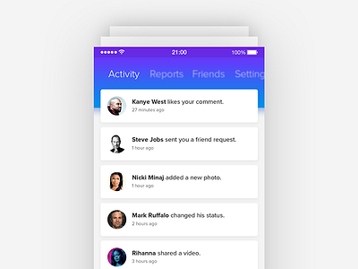 Activity Feed - Daily UI - #047 activity app daily feed interface mobile ui updates ux