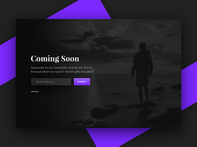 Coming Soon - Daily UI - #048 coming soon daily interface landing page subscription ui web
