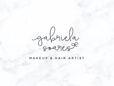 Branding | Makeup Artist black and white branding chic feminine girly hairstylist logo design makeup artist simple wedding