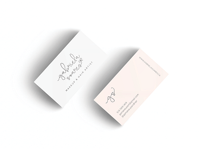 Business Card | Makeup Artist black and white branding chic feminine girly hairstylist logo design makeup artist simple wedding