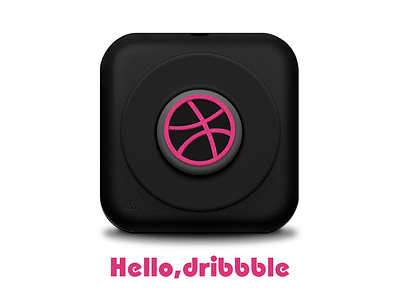 Hello Dribbble design icon logo