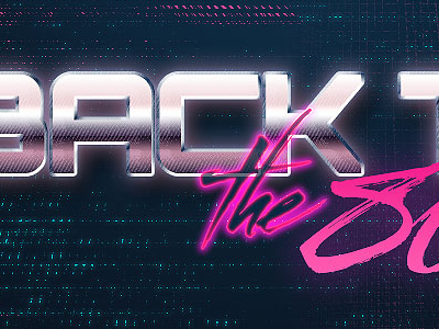 Back to the 80's electric free freebie metal photoshop pink psd style text