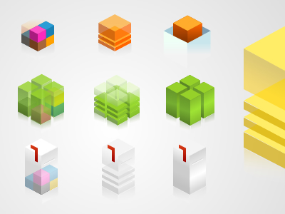 Hosting icons abstract hosting icon isometric