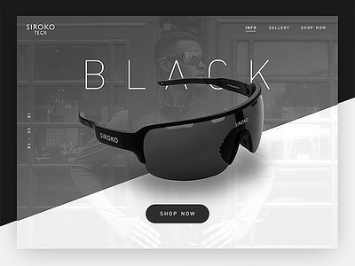 Siroko Black Concept clean layout responsive ui ux web web design white