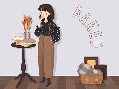 Girl1-Teatime girl illustration