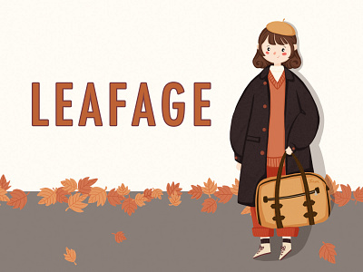 Girl3-Leafage design girl illustration