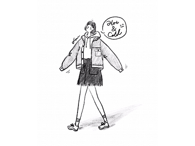 DAY42-Changeable Weather☀️☁️ bob denim skirt girl hoodie illustration jacket sneaker weather