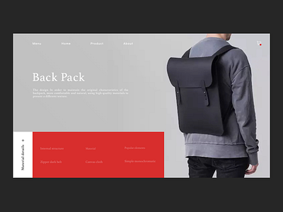 Simple e-commerce pages black white design red and white ui ux web website whitespace