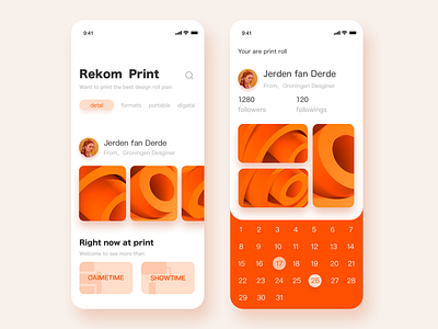 Print App •  Mobile Screen