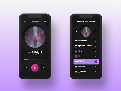 Spotify Reimagined: Dark Mode app design ui