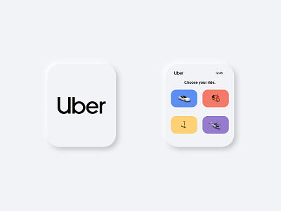 Uber Watch App Concept app branding design flat minimal ui