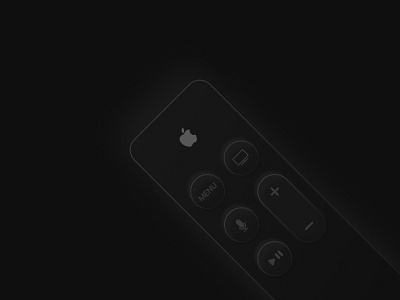 Apple TV Remote design flat illustration minimal
