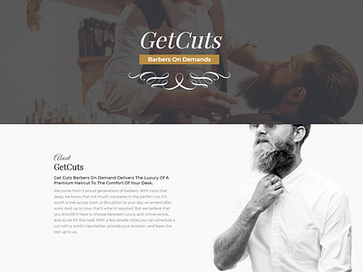 Website Design for a Barber Shop GetCuts typography wordpress wordpress blog wordpress blog theme wordpress design wordpress development
