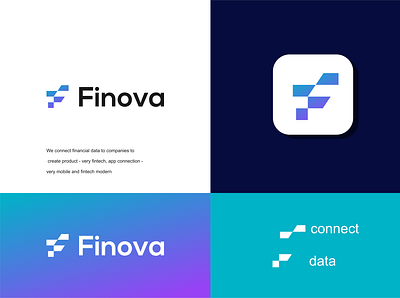 Financial Innovation branding clean design financial graphic design modern logos