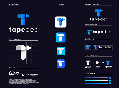 tapedec logo brandt clean designs modern logos