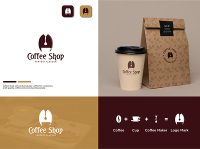 Coffee Shop branding clean coffee cup graphic design icon logo shop unic vintage