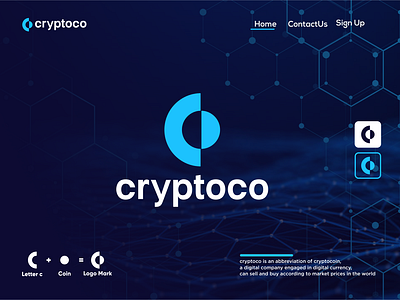 cryptoco branding bussiness crypto graphic design letter c logo modern logos simple technology ui unik