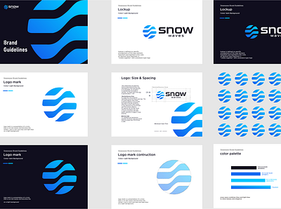 snowwave brandguide branding clean design graphic design illustration logo modern logos ui vector