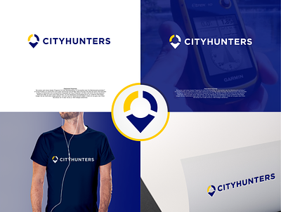 CityHunters branding branding desainer clean design game graphic design illustration location logo logo desainer modern logos