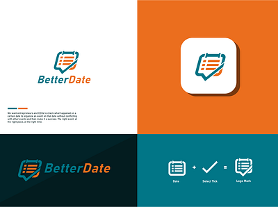 BetterDate aplication branding clean date design graphic design illustration logo logo desainer modern logos vector